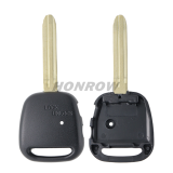 For Toyota 2 button remote key blank with   light hole A# TOY43 blade B# TOY48 blade C# TOY41 blade