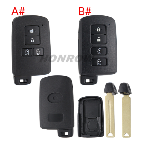 For Toyota 4 button remote key shell ,the button is square