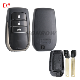 For Toyota 2/3+1/3/3+1 button remote key blank without logo