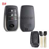 For Toyota 2/3+1/3/3+1 button remote key blank