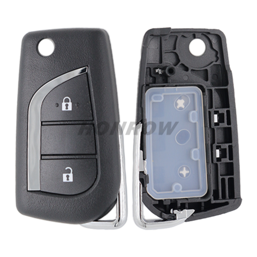 For Toyota 2/3/2+1/3+1 button flip remote key blank withToy48 Blade