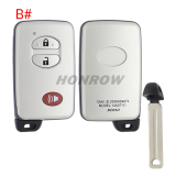 For Toyota Crown 2/2+1/3/3+1 button remote key blank,please choose the key button