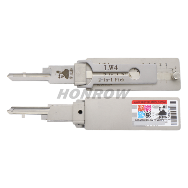 Original LISHI  2-in-1 LW4 5pin Decoder for Locksmith Repairing Tools 2-in-1 Residential Pick & Decoder