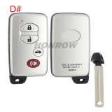For Toyota Crown 2/2+1/3/3+1 button remote key blank,please choose the key button