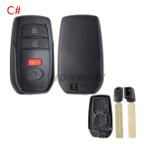 For Toyota 2/2+1/3/3+/1/4/4+1/5/5+1 button remote key blank with key Blade,please choose the key button