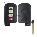 For Toyota 2/2+1/3/3+1 button remote key shell ,the button is square and white,please choose the key button