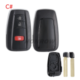 For Toyota C-HR 2/2+1/3/3+1 buttons Smart Remote key blank,please choose the button