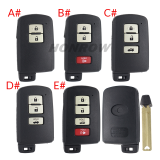 For Toyota 2/2+1/3/3+1 button remote key shell ,the button is square and white,please choose the key button