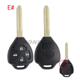 For Toyota Carola 2/2+1/3/3+1/4/button Remote key blank,please choose the button.