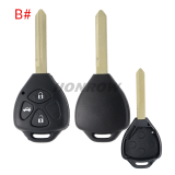 For Toyota Carola 2/3/3+1/4/button Remote key blank with TOY47 key blade without logo ,please choose the button.