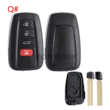 For Toyota C-HR 2/2+1/3/3+1 buttons Smart Remote key blank,please choose the button