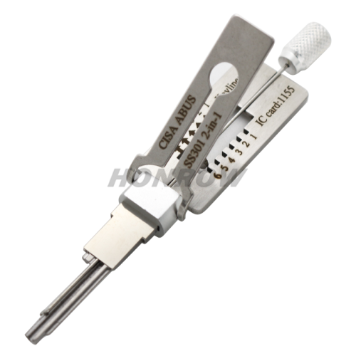 Locksmith Tools SS301 CISA 2 in 1 Locksmith Tool  Decoder for Locksmith Repairing Tools 2-in-1 Residential Pick & Decoder