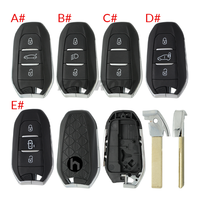 For Citroen DS 3 button remote key blank with HU83 blade Please choose the button.
