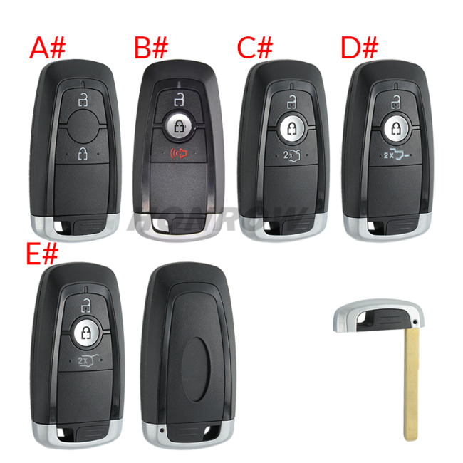 For Ford 2/3 button remote key shell with blade