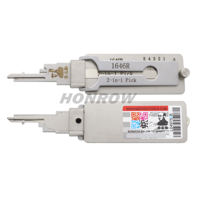 Locksmith Tools 1646R 2 in 1 Locksmith Tool  Decoder for Locksmith Repairing Tools 2-in-1 Residential Pick & Decoder
