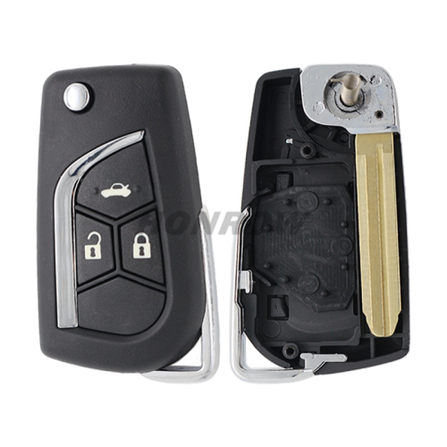 For Toyota modified 2 button key shell with TOY 43 blade