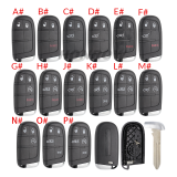 For Chrysler 2/2+1/3/3+1/4+1/5 button remote key shell