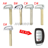 For Hyundai remote key Blade，please choose the key blade type.