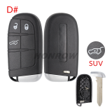 For Chrysler 2/2+1/3/3+1/4+1/5 button remote key shell