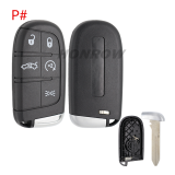 For Chrysler 2/2+1/3/3+1/4+1/5 button remote key shell