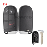 For Chrysler 2/2+1/3/3+1/4+1/5 button remote key shell without logo