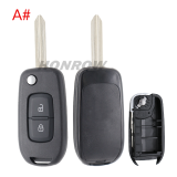 For New Renault 2 button remote key shell without logo,please choose the blade