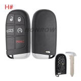 For Chrysler 2/2+1/3/3+1/4+1/5 button remote key shell without logo