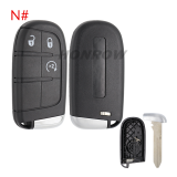 For Chrysler 2/2+1/3/3+1/4+1/5 button remote key shell