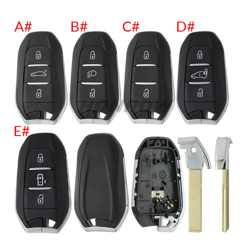 For Peugeot 3 button remote key blank with HU83 blade without logo.Please choose the button.