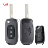 For new Renault 3 button remote key shell