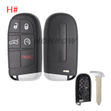 For Chrysler 2/2+1/3/3+1/4+1/5 button remote key shell