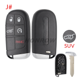 For Chrysler 2/2+1/3/3+1/4+1/5 button remote key shell