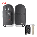 For Chrysler 2/2+1/3/3+1/4+1/5 button remote key shell without logo