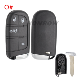 For Chrysler 2/2+1/3/3+1/4+1/5 button remote key shell without logo