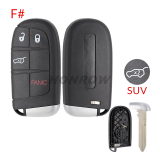 For Chrysler 2/2+1/3/3+1/4+1/5 button remote key shell