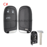 For Chrysler 2/2+1/3/3+1/4+1/5 button flip remote key shell with SIP22 Key Blade without logo