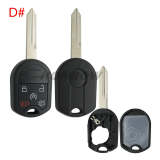 For Ford 3/4/5 button remote key blank