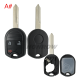 For Ford 3/4/5 button remote key blank