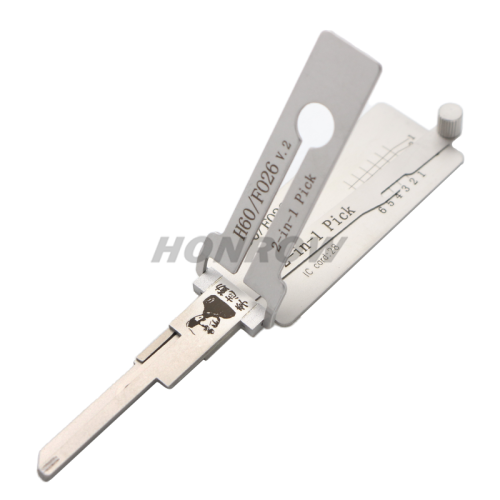 Original Lishi 2-in-1 Pick Decoder Tool FO26/H60 For Door Lock Anti Glare Type