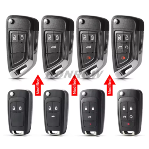 For Chevrolet 2/3/3+1/4+1 buttons modified key shell