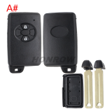 For Toyota 2 button remote key blank , the blade with two side groove (black)