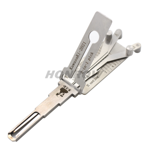 Lishi Tool Kawasaki-2021 2 In 1  lock pick and decoder genuine used for Kawasaki motorbike