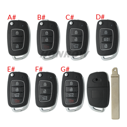 For New Hyundai 2/2+1/3/3+1 button remote key blank with HY22 Blade