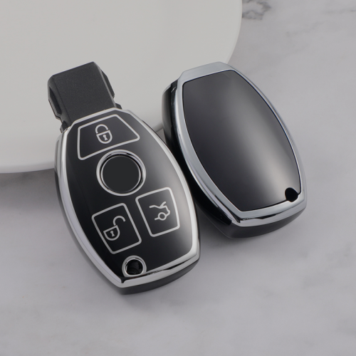 Sliver TPU Car Key Cover For Benz Key Protect Case