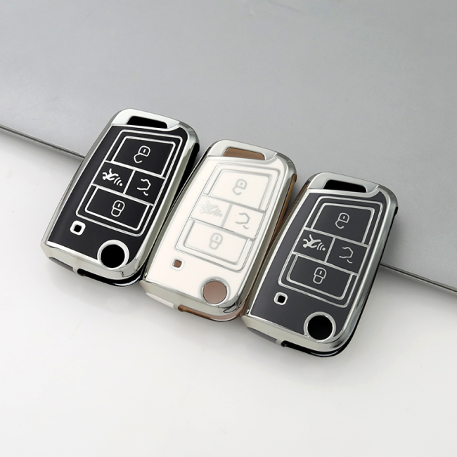 Sliver TPU Car Key Cover For Volkswagen Key Protect Case