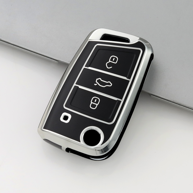 Sliver TPU Car Key Cover For Volkswagen Key Protect Case