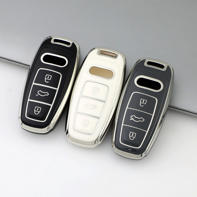 Sliver TPU Car Key Cover For Audi Key Protect Case