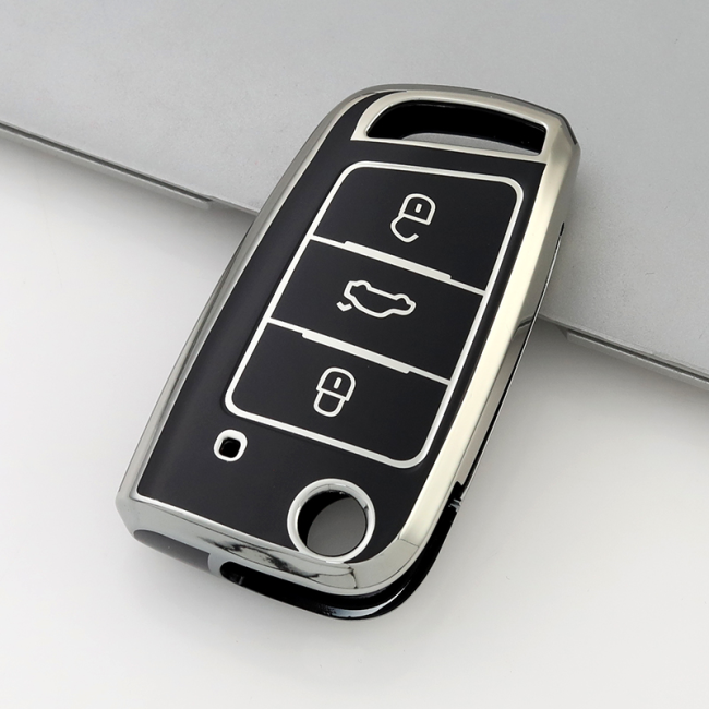 Sliver TPU Car Key Cover For Volkswagen Key Protect Case