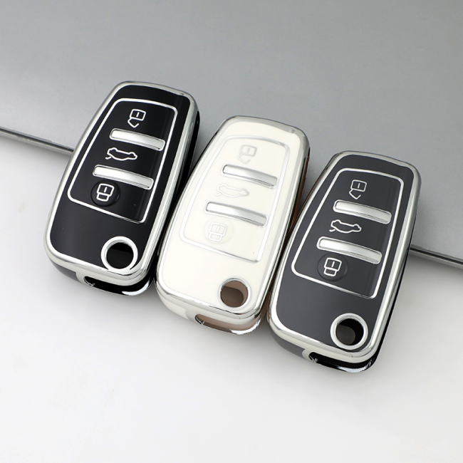 Sliver TPU Car Key Cover For Audi Key Protect Case