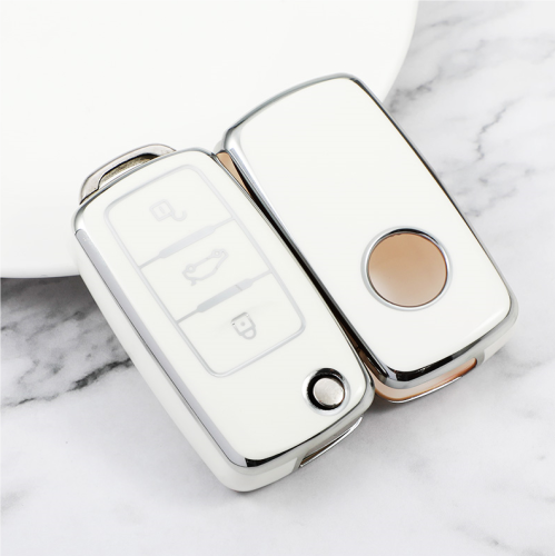 Sliver TPU Car Key Cover For Volkswagen Key Protect Case